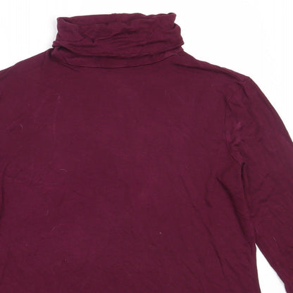 Womens UK Size 10 Very Purple Basic T-Shirt