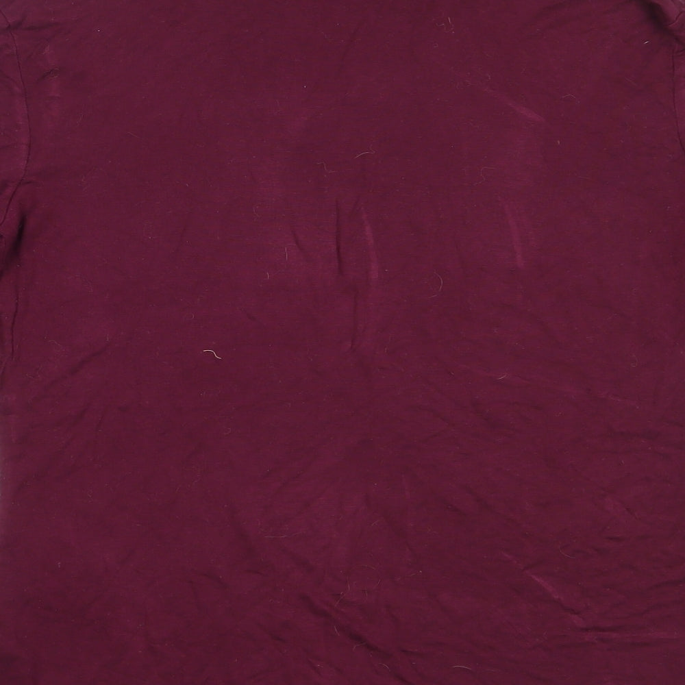Womens UK Size 10 Very Purple Basic T-Shirt