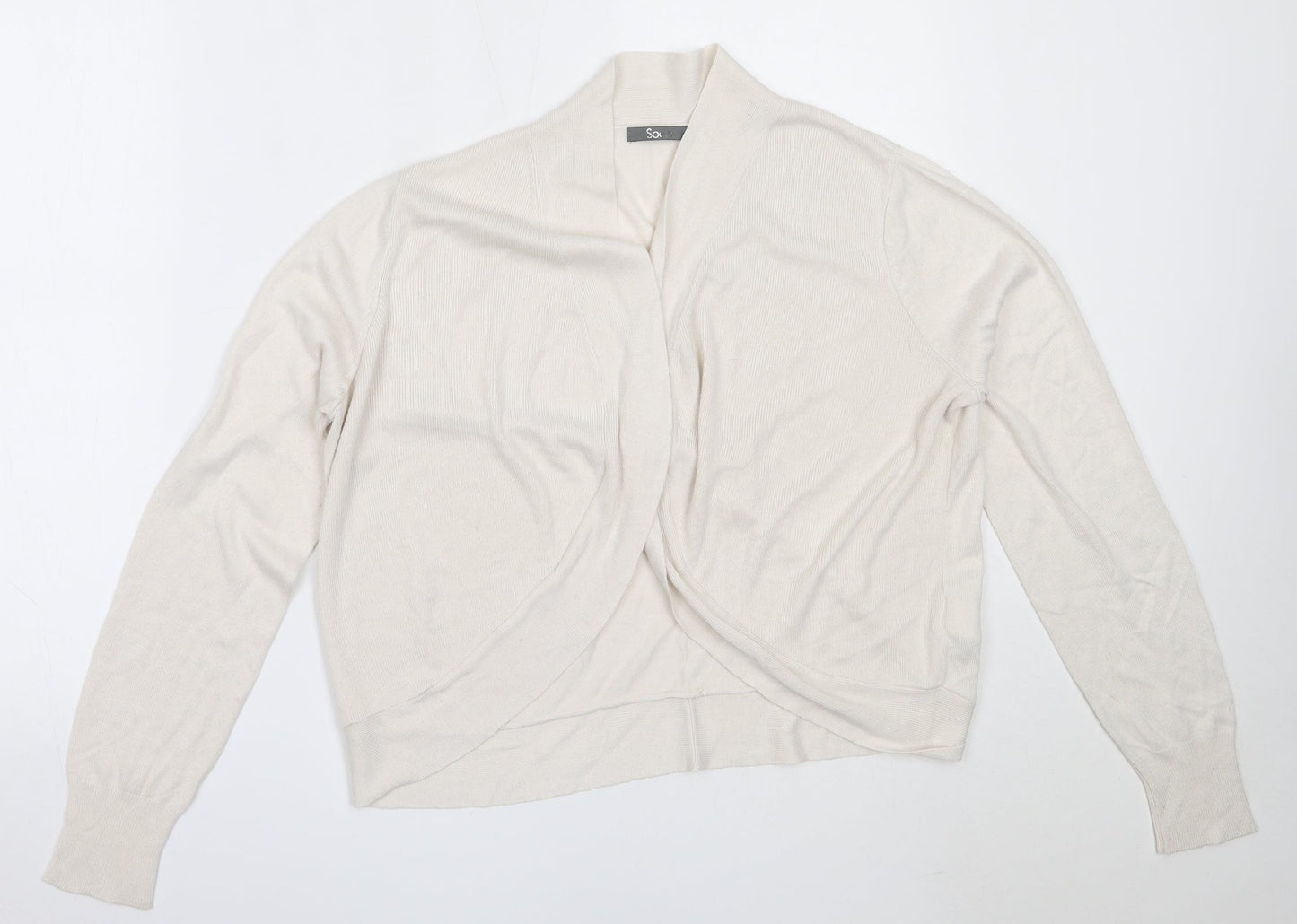 Womens UK Size 14 South Ivory Cardigan Jumper