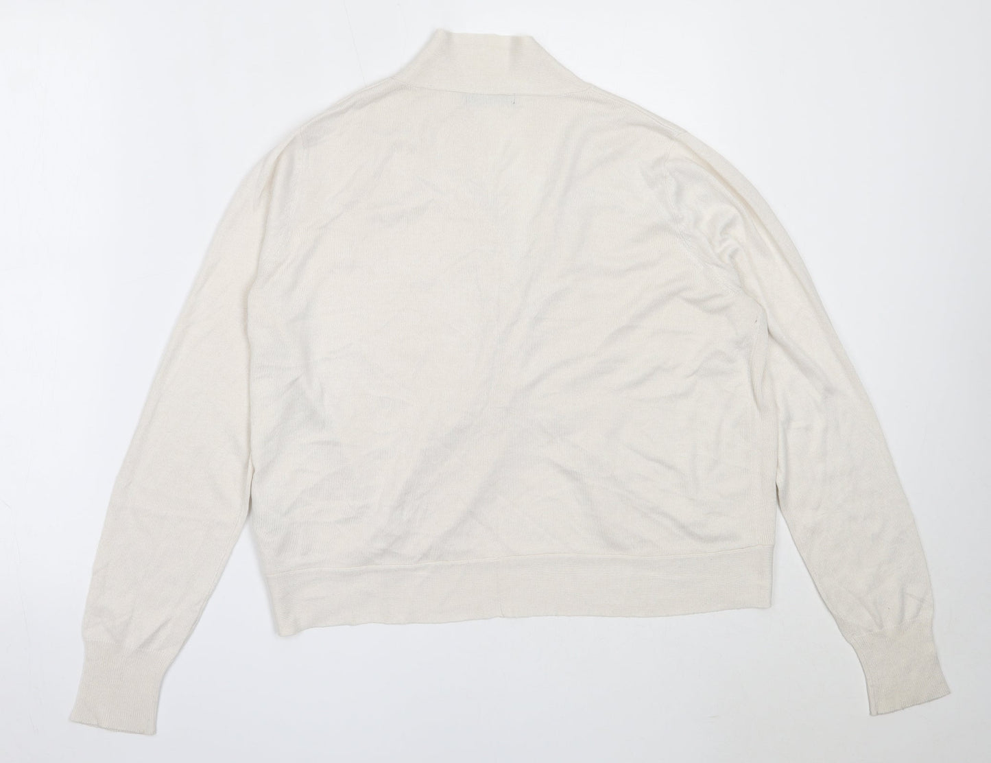 Womens UK Size 14 South Ivory Cardigan Jumper