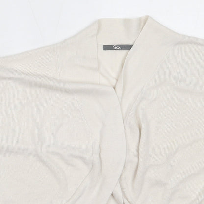 Womens UK Size 14 South Ivory Cardigan Jumper