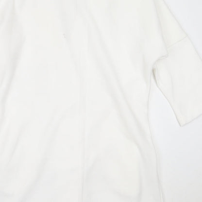 Nowrain Womens White   Overcoat Coat Size M