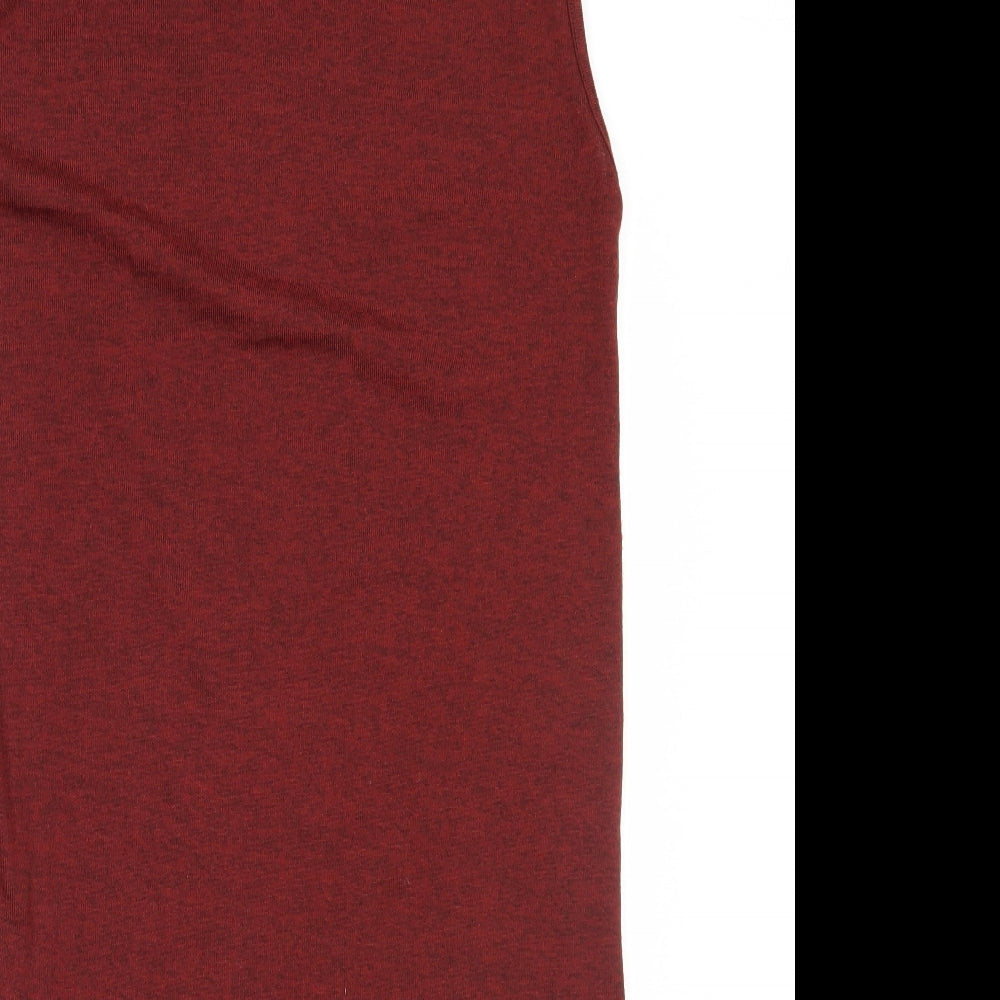 QED London Womens Red  Polyester Basic T-Shirt Size 12 Round Neck