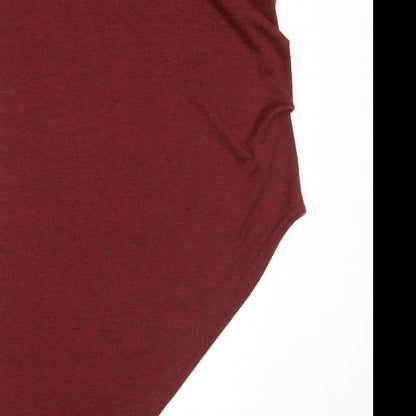 QED London Womens Red  Polyester Basic T-Shirt Size 12 Round Neck