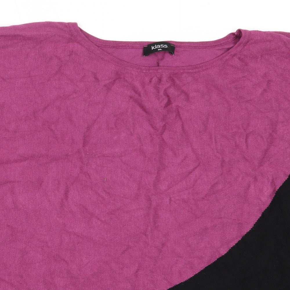 Womens UK Size 2XL Klass Purple Pullover Jumper