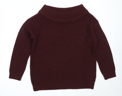 Womens UK Size S New Look Red Pullover Jumper
