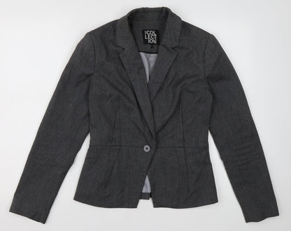 Debenhams Womens Grey   Jacket Blazer Size 10  Button