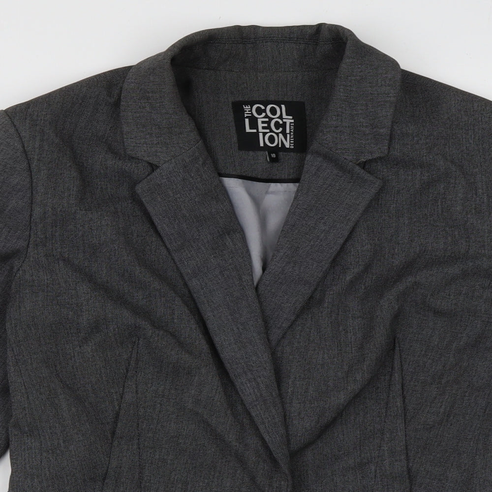 Debenhams Womens Grey   Jacket Blazer Size 10  Button