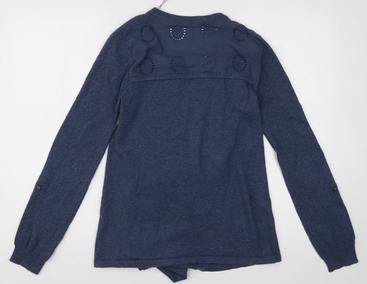 Womens UK Size 10 Debenhams Blue Cardigan Jumper