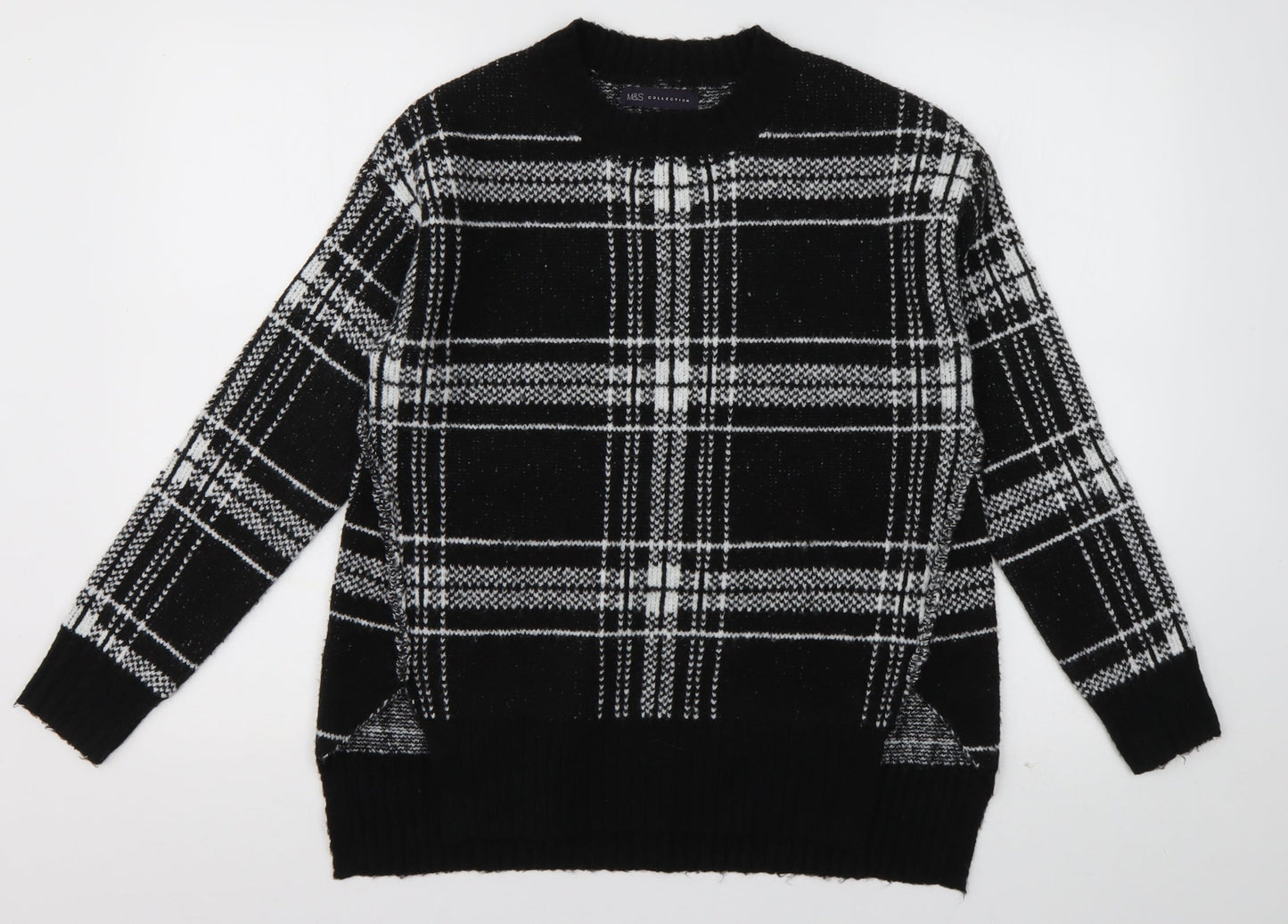 Womens UK Size S Marks and Spencer Black Pullover Jumper