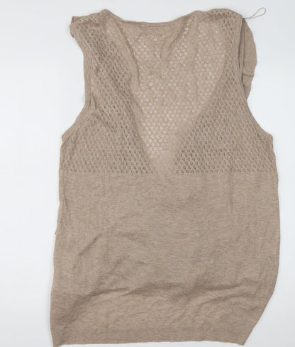 Womens UK Size 16 New Look Brown Cardigan Jumper
