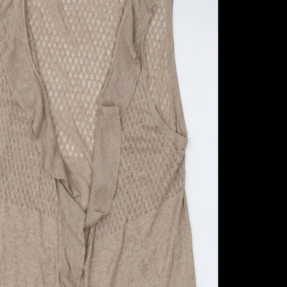 Womens UK Size 16 New Look Brown Cardigan Jumper