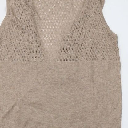 Womens UK Size 16 New Look Brown Cardigan Jumper