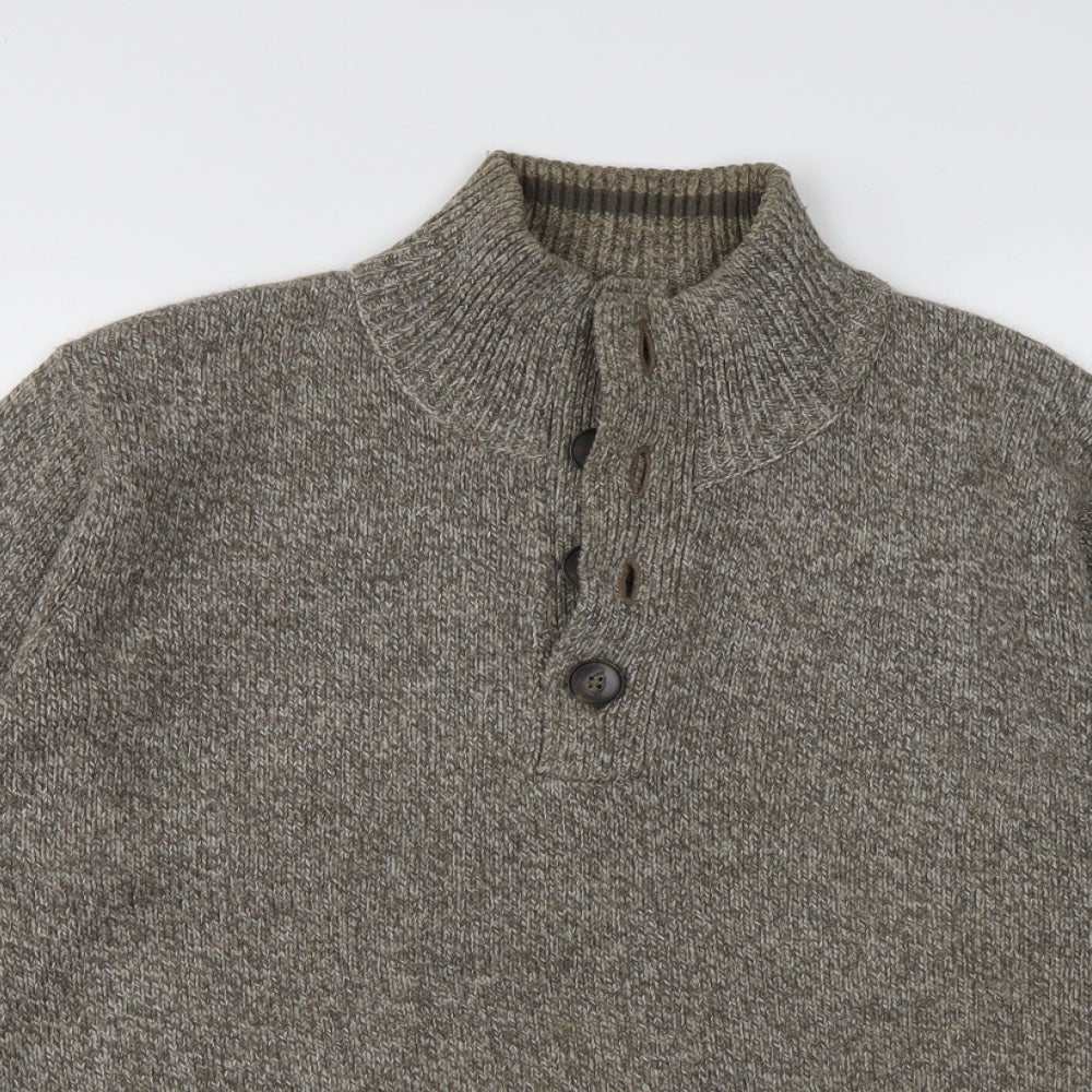 Mens UK Size M Marks and Spencer Brown Pullover Sweatshirt