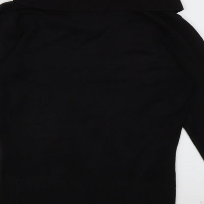 Principles Womens Black  Acrylic Pullover Sweatshirt Size 10  Pullover