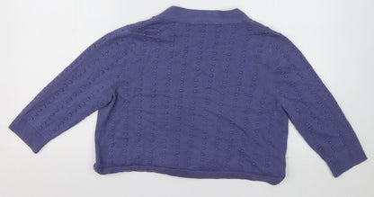 Womens UK Size 12 sainsburys Purple Cardigan Jumper