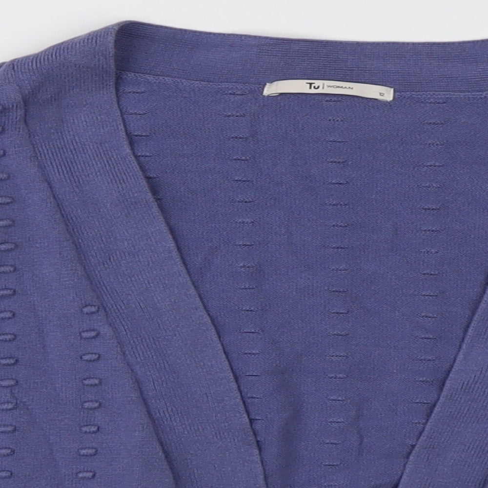 Womens UK Size 12 sainsburys Purple Cardigan Jumper