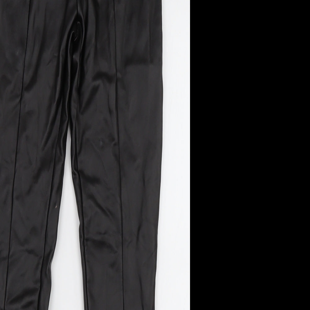 Womens UK Size 4 Boohoo Regular Fit  Black Trousers