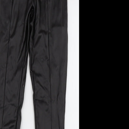 Womens UK Size 4 Boohoo Regular Fit  Black Trousers