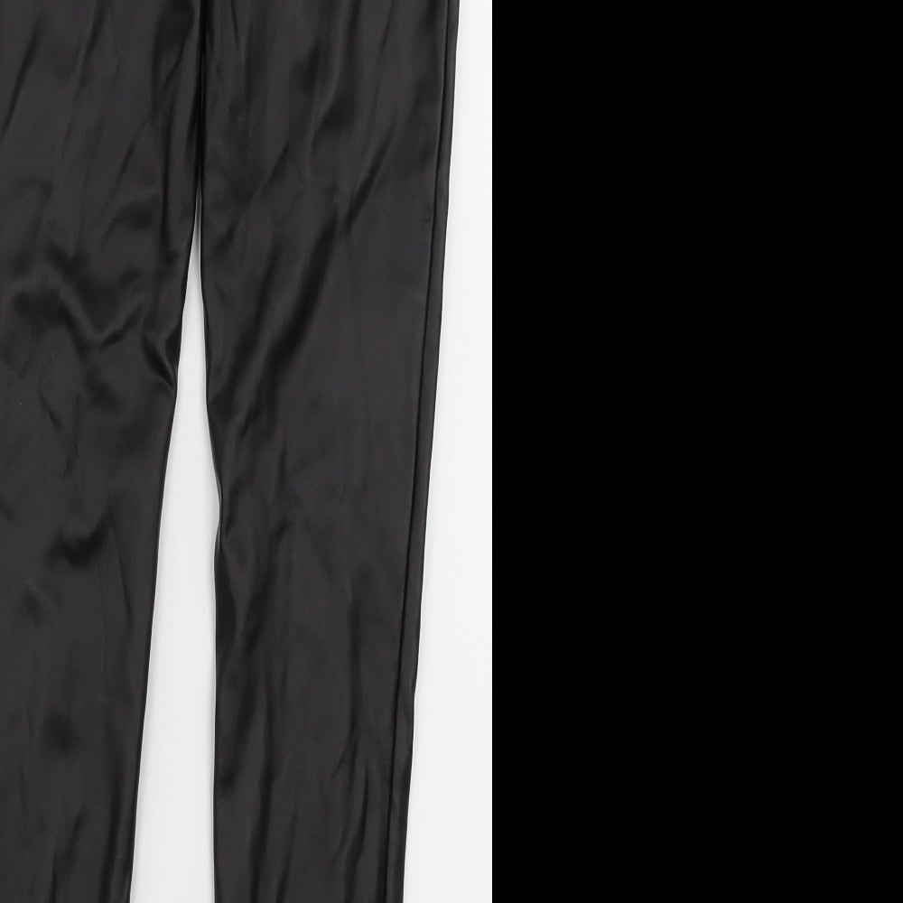Womens UK Size 4 Boohoo Regular Fit  Black Trousers