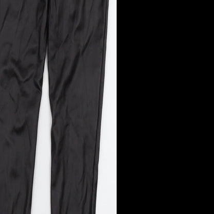 Womens UK Size 4 Boohoo Regular Fit  Black Trousers