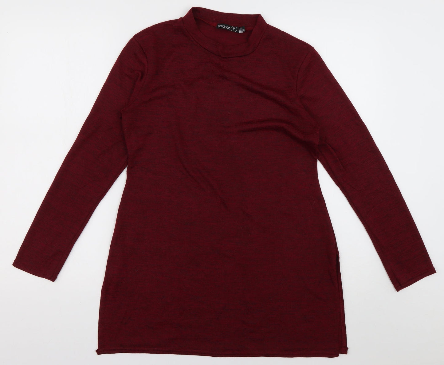 Boohoo Womens Red  Polyester Pullover Sweatshirt Size 14  Pullover