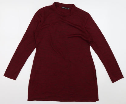 Boohoo Womens Red  Polyester Pullover Sweatshirt Size 14  Pullover