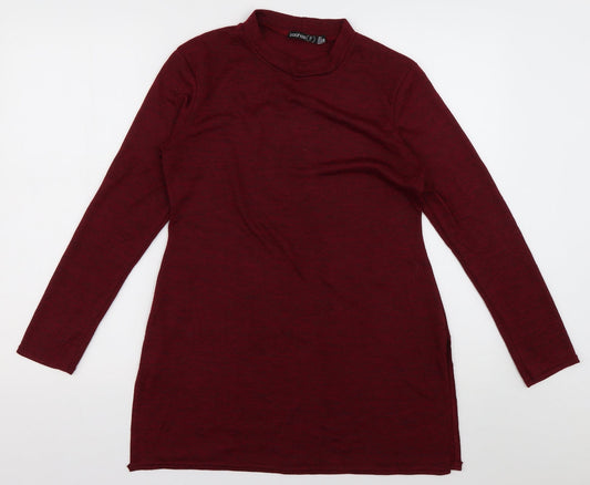 Boohoo Womens Red  Polyester Pullover Sweatshirt Size 14  Pullover