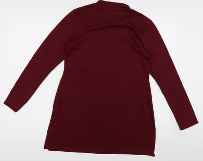 Boohoo Womens Red  Polyester Pullover Sweatshirt Size 14  Pullover