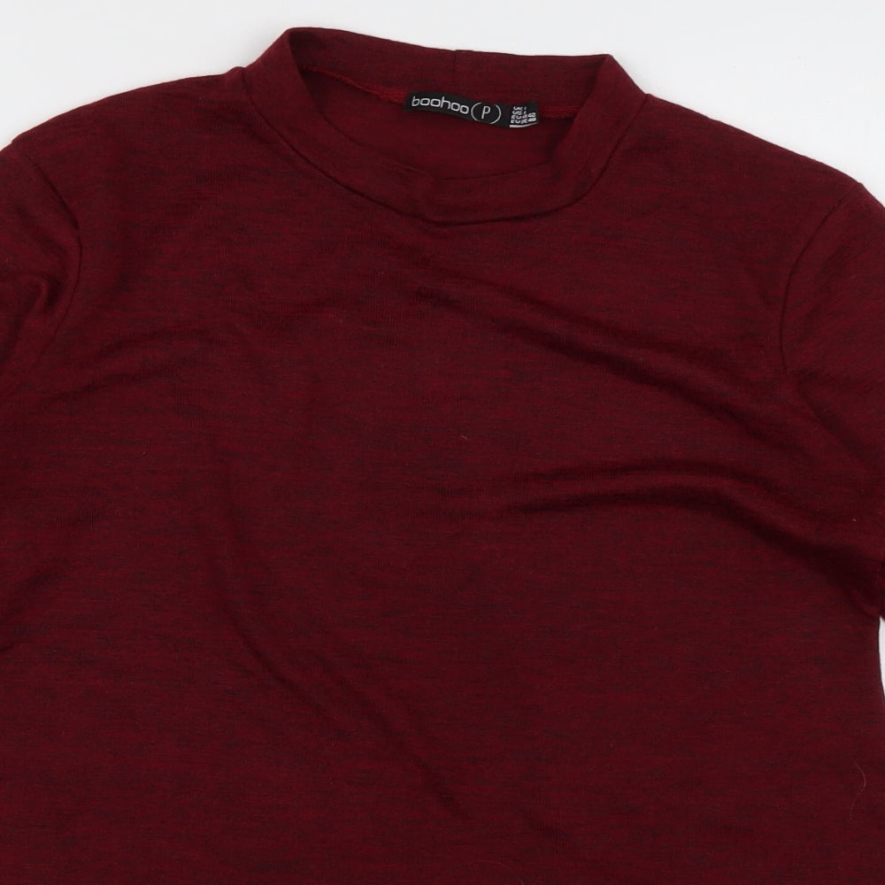Boohoo Womens Red  Polyester Pullover Sweatshirt Size 14  Pullover
