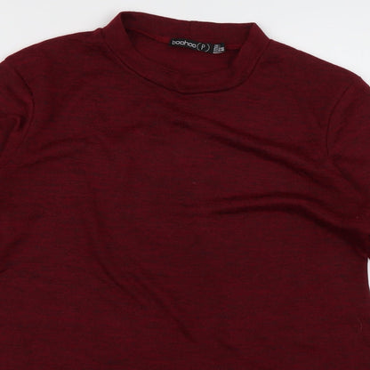 Boohoo Womens Red  Polyester Pullover Sweatshirt Size 14  Pullover