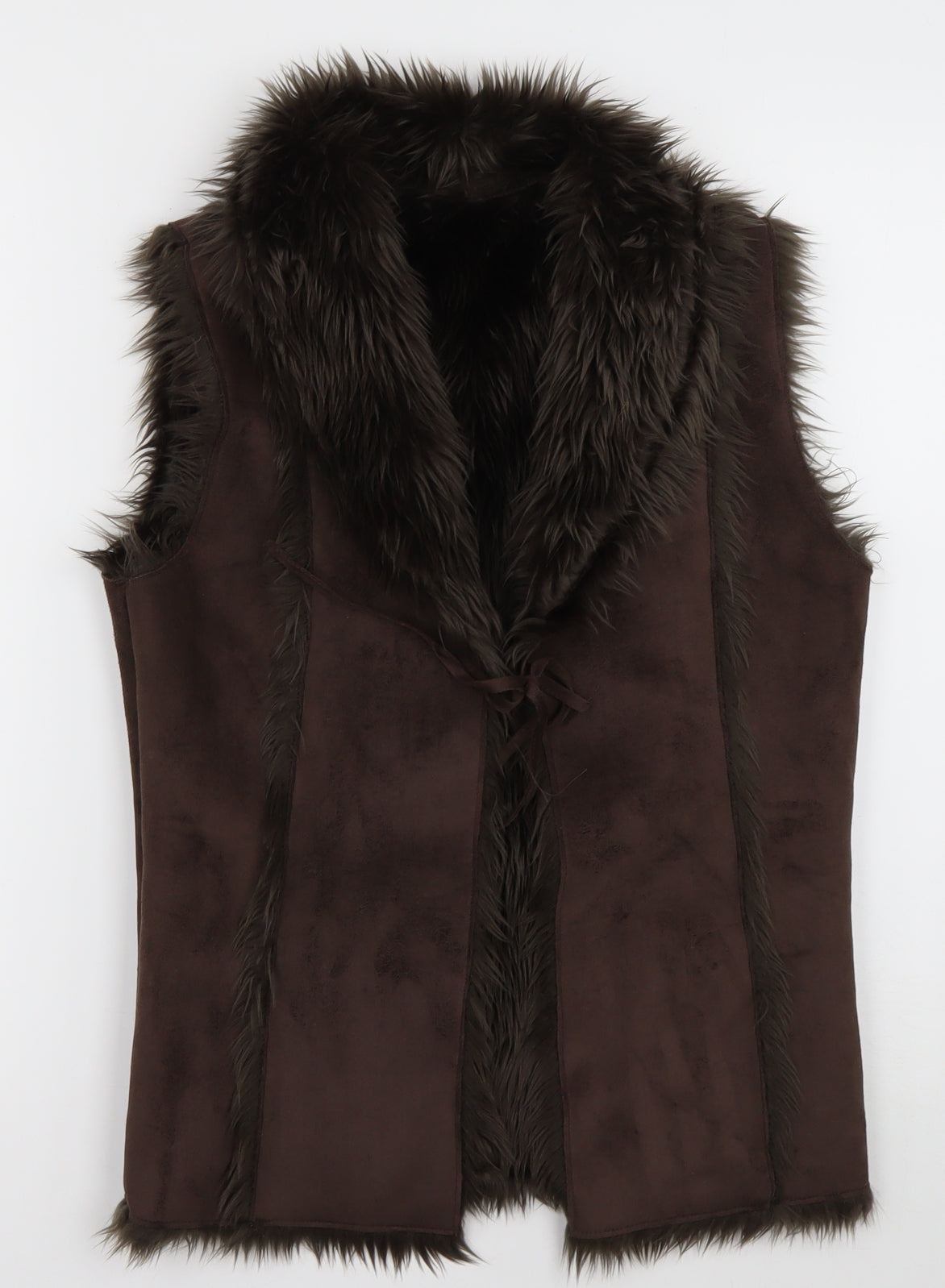 Primark Womens Brown   Jacket  Size 10  Tie