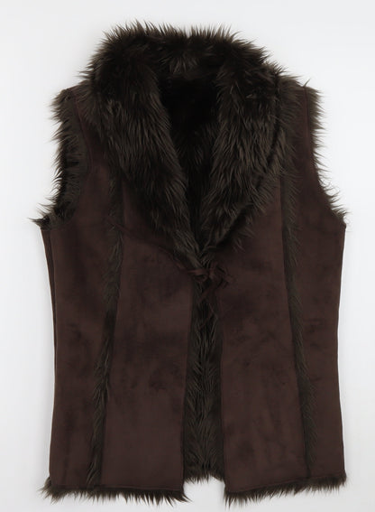 Primark Womens Brown   Jacket  Size 10  Tie