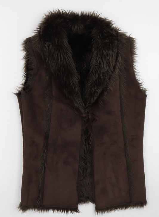 Primark Womens Brown   Jacket  Size 10  Tie