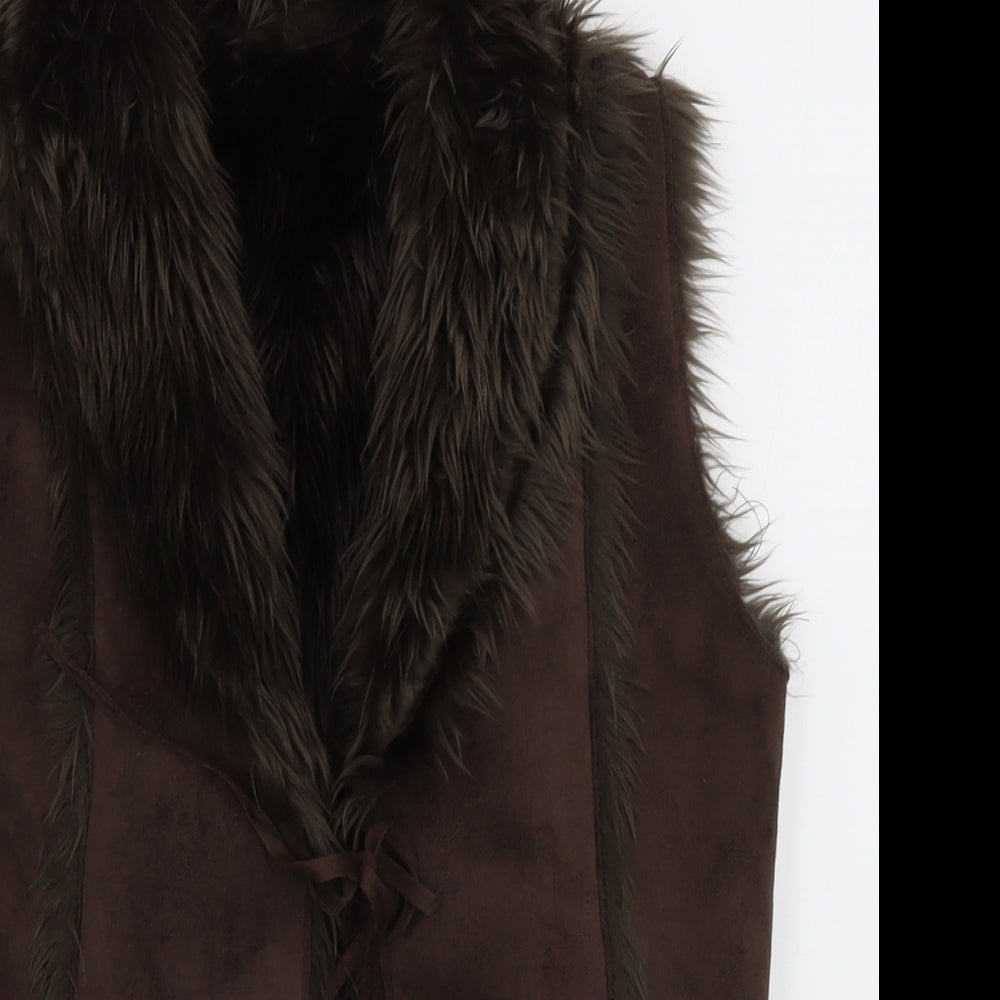 Primark Womens Brown   Jacket  Size 10  Tie