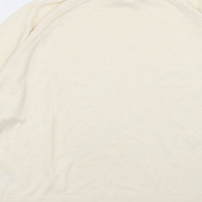 H&M Womens White  Acrylic Pullover Sweatshirt Size L  Pullover