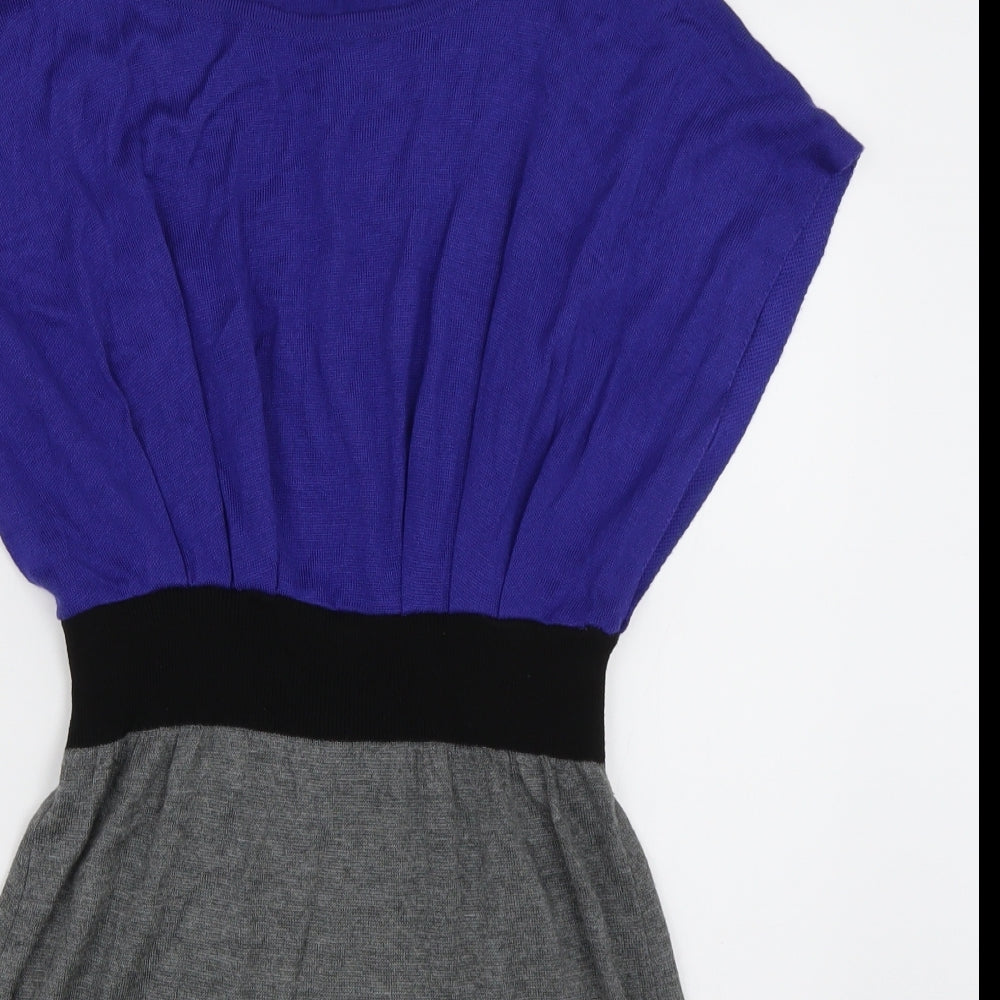 George Womens Purple  Viscose A-Line  Size 10  Boat Neck Pullover