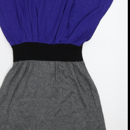 George Womens Purple  Viscose A-Line  Size 10  Boat Neck Pullover