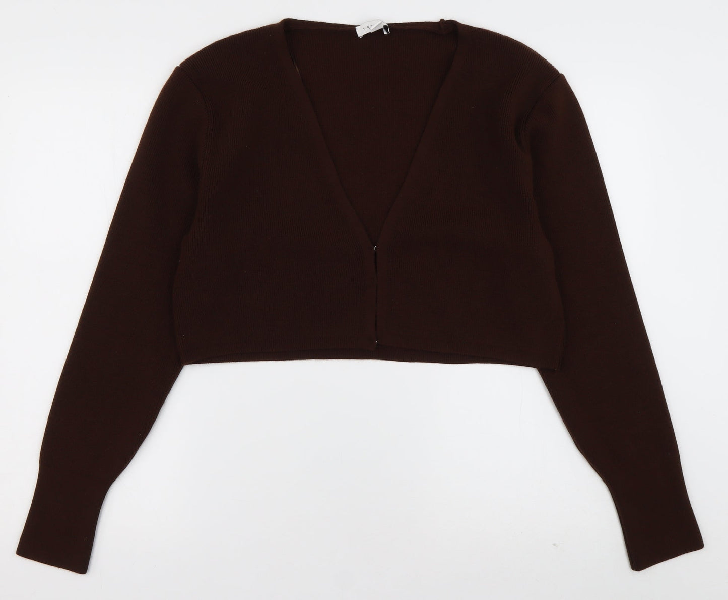 Womens UK Size XL Topshop Brown Cardigan Jumper