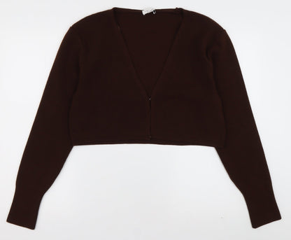 Womens UK Size XL Topshop Brown Cardigan Jumper