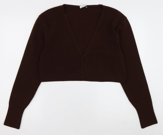 Womens UK Size XL Topshop Brown Cardigan Jumper