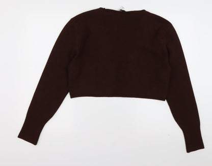 Womens UK Size XL Topshop Brown Cardigan Jumper