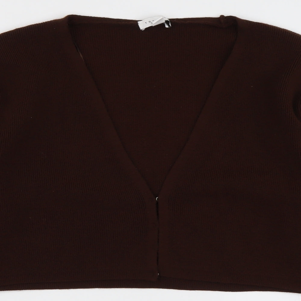 Womens UK Size XL Topshop Brown Cardigan Jumper