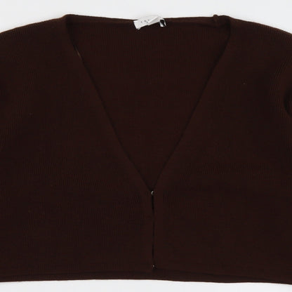 Womens UK Size XL Topshop Brown Cardigan Jumper
