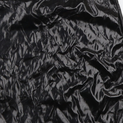 PRETTYLITTLETHING Womens Black  Polyester A-Line Skirt Size 10