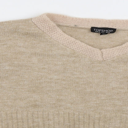 Womens UK Size 10 Topshop Brown Pullover Jumper