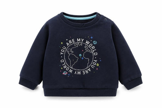 F&F Girls Blue  Cotton Pullover Jumper Size 6-9 Months  Pullover - you are my world