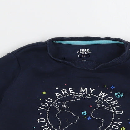 F&F Girls Blue  Cotton Pullover Jumper Size 6-9 Months  Pullover - you are my world