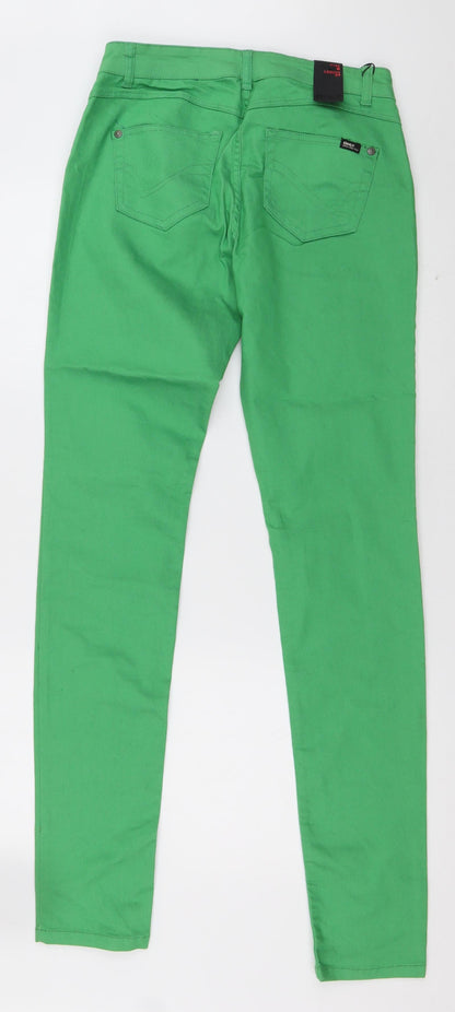 Only Womens Green  Cotton Straight Jeans Size M L34 in Regular Button