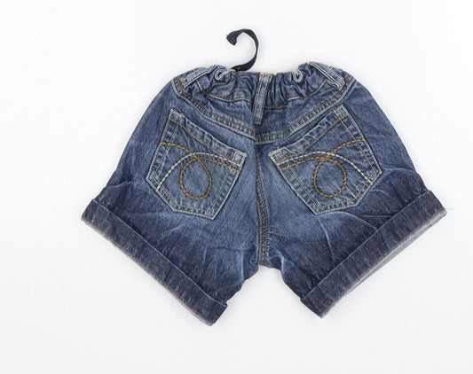 NEXT Girls Blue  Cotton Boyfriend Shorts Size 6 Years  Regular